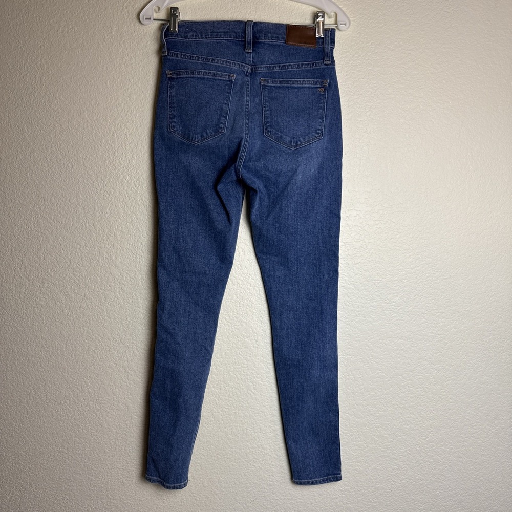 Madewell Jeans Womens 26 10" High-Rise Exposed Button Front Skinny Blue Tencel - Picture 3 of 8